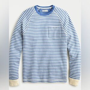 J Crew. Double-knit long-sleeve raglan crewneck T-shirt in large tall